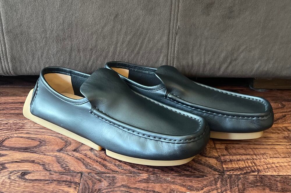 $850 NIB Men's Bottega Veneta Black Leather Driving Chukka Shoes Size 12(45)